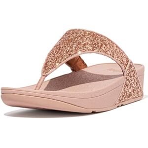 Fitflop Women's Lulu Wedge Sandal, Rose Gold, 6.5 UK Fitflop Women's Lulu Wedge Sandal, Rose Gold, 6.5 UK