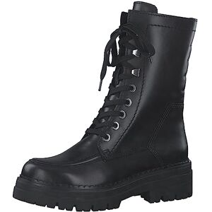 MARCO TOZZI Damen Stiefeletten zum Schnüren aus Leder Plateau, Schwarz (Black), 37 MARCO TOZZI Damen Stiefeletten zum Schnüren aus Leder Plateau, Schwarz (Black), 37