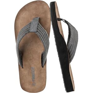 riemot Herren-Flip-Flops, Sommersandalen mit Fußgewölbeunterstützung, rutschfest, für Strand, Pool, weiche und stoßdämpfende Flip-Flops, grau, 43 EU riemot Herren-Flip-Flops, Sommersandalen mit Fußgewölbeunterstützung, rutschfest, für Strand, Pool, weiche und stoßdämpfende Flip-Flops, grau, 43 EU