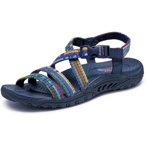 Skechers Reggae Sew Me Boho Woven Strappy Slingback-Damensandalen, Marineblau, mehrfarbig, 40 EU Skechers Reggae Sew Me Boho Woven Strappy Slingback-Damensandalen, Marineblau, mehrfarbig, 40 EU