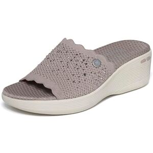 Skechers Pier-Lite Light Essence Damen-Sandalen, flach, Taupe, 42 EU Skechers Pier-Lite Light Essence Damen-Sandalen, flach, Taupe, 42 EU