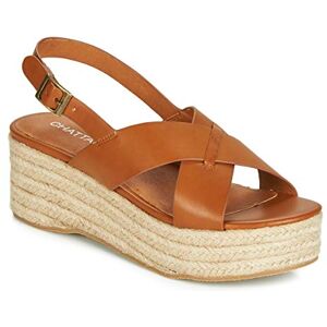 CHATTAWAK 7PAILLECAMEL39, Sandale mit Absatz, Marron, CHATTAWAK 7PAILLECAMEL39, Sandale mit Absatz, Marron,
