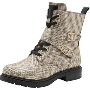 MARCO TOZZI Damen Stiefeletten zum Schnüren mit Reißverschluss Blockabsatz, Mehrfarbig (Beige Str.), 38 EU MARCO TOZZI Damen Stiefeletten zum Schnüren mit Reißverschluss Blockabsatz, Mehrfarbig (Beige Str.), 38 EU