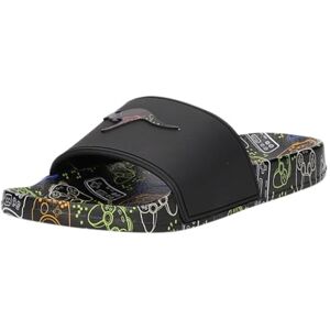 KangaROOS Mädchen K-slide Print Sandale, Jet Black Play, 35 EU KangaROOS Mädchen K-slide Print Sandale, Jet Black Play, 35 EU