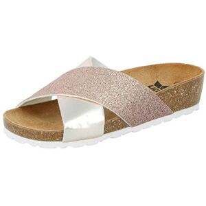 Lico BIOLINE PRIME Damen Pantoletten, Rose/ Glitter, 37 EU Lico BIOLINE PRIME Damen Pantoletten, Rose/ Glitter, 37 EU