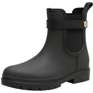 Tommy Hilfiger Damen Gummistiefel Rubberised Rainboot Wasserabweisend, Schwarz (Black), 36 Tommy Hilfiger Damen Gummistiefel Rubberised Rainboot Wasserabweisend, Schwarz (Black), 36