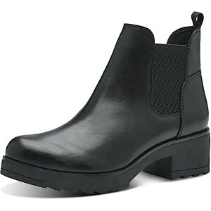 MARCO TOZZI Damen Chelsea Boots Vegan mit Blockabsatz, Schwarz (Black), 38 EU MARCO TOZZI Damen Chelsea Boots Vegan mit Blockabsatz, Schwarz (Black), 38 EU