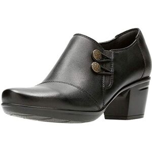 Clarks Women's Emslie Warren Slip-On Loafer,Black Leather,9.5 W US Clarks Women's Emslie Warren Slip-On Loafer,Black Leather,9.5 W US