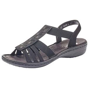 Rieker Frühjahr/Sommer, Damen Geschlossene Sandalen, Schwarz (Schwarz 00), 40 EU (6.5 UK) Rieker Frühjahr/Sommer, Damen Geschlossene Sandalen, Schwarz (Schwarz 00), 40 EU (6.5 UK)