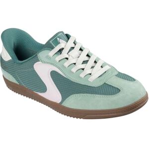 Skechers Hotshot-Everyday Ease, Damen-Sneaker, freihändig, Grünes Nylon-Leder, rosa Rand, 37.5 EU Skechers Hotshot-Everyday Ease, Damen-Sneaker, freihändig, Grünes Nylon-Leder, rosa Rand, 37.5 EU