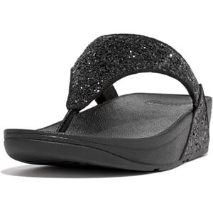 Fitflop Women's Lulu Glitter Flip Flops, Toe-Post Sandals, Comfortable with Natural Arch Support Black Glitter 7 UK Fitflop Women's Lulu Glitter Flip Flops, Toe-Post Sandals, Comfortable with Natural Arch Support Black Glitter 7 UK