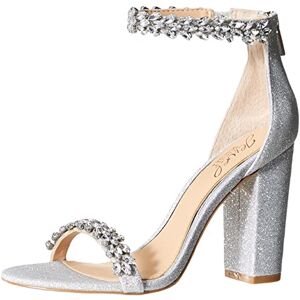 Jewel Badgley Mischka Damen Mayra Sandale mit Absatz, Silber, 39 EU Jewel Badgley Mischka Damen Mayra Sandale mit Absatz, Silber, 39 EU