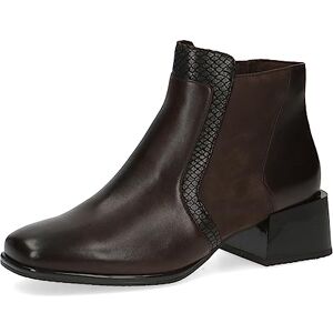 CAPRICE Damen Stiefeletten mit Absatz aus Leder Kleiner Absatz Weite G, Braun (Dk Brown Comb), 37 EU CAPRICE Damen Stiefeletten mit Absatz aus Leder Kleiner Absatz Weite G, Braun (Dk Brown Comb), 37 EU