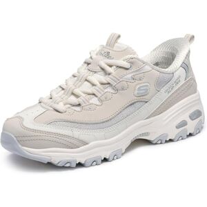 Skechers Damen D'Lites-Smooth Nostalgie Hands Free Slip-Ins Sneaker, Natur/Grau, 8.5 Skechers Damen D'Lites-Smooth Nostalgie Hands Free Slip-Ins Sneaker, Natur/Grau, 8.5