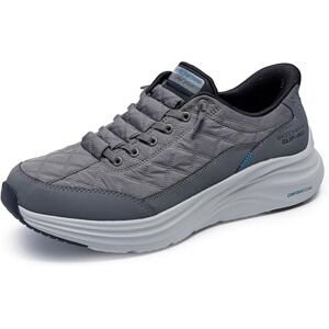 Skechers Herren Contour Foam Cozy Fit Slip-InTurnschuhe, Charcoal Mesh/Duraleather/Black Trim, 46 EU Skechers Herren Contour Foam Cozy Fit Slip-InTurnschuhe, Charcoal Mesh/Duraleather/Black Trim, 46 EU