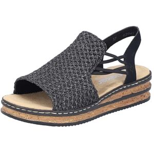Rieker Damen Sandalen 62941-00 schwarz Gr. 40 Rieker Damen Sandalen 62941-00 schwarz Gr. 40