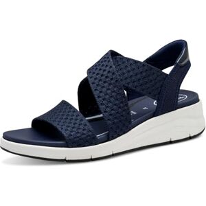 Tamaris Comfort Damen Sandalen flach zum Schlupfen Vegan, Blau (Navy), 40 EU Tamaris Comfort Damen Sandalen flach zum Schlupfen Vegan, Blau (Navy), 40 EU