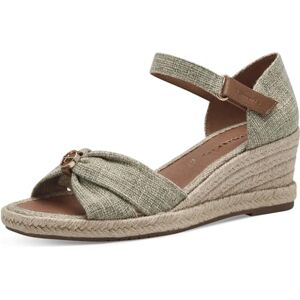 Tamaris Damen Plateau Sandalen Textil Keilabsatz Sommer; NATURE/beige; 38 EU Tamaris Damen Plateau Sandalen Textil Keilabsatz Sommer; NATURE/beige; 38 EU