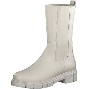 MARCO TOZZI Damen Chelsea Boots aus Kunstleder Blockabsatz, Beige (Cream), 40 MARCO TOZZI Damen Chelsea Boots aus Kunstleder Blockabsatz, Beige (Cream), 40