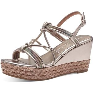 MARCO TOZZI Damen Sandalen mit Keilabsatz Glitzer Vegan, Mehrfarbig (Rose Met Comb), 41 EU MARCO TOZZI Damen Sandalen mit Keilabsatz Glitzer Vegan, Mehrfarbig (Rose Met Comb), 41 EU