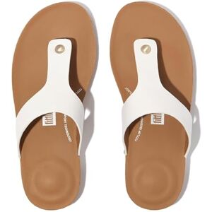 Fitflop Damen Iqushion Leder Zehentrenner, weiß, 39 EU Fitflop Damen Iqushion Leder Zehentrenner, weiß, 39 EU