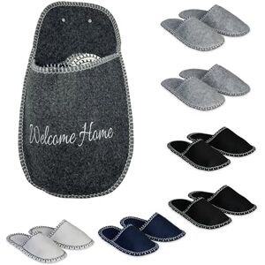 Relaxdays Gästehausschuhe 6 Paar, Hausschuhe, Welcome-Tasche, Größen 36-45, Filzpantoffeln, Antirutsch-Sohle, Mehrfarbig Relaxdays Gästehausschuhe 6 Paar, Hausschuhe, Welcome-Tasche, Größen 36-45, Filzpantoffeln, Antirutsch-Sohle, Mehrfarbig
