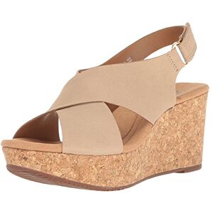 Clarks Damen Annadel Eirwyn Keilsandale, Sandfarbenes Nubuk, 38.5 EU Clarks Damen Annadel Eirwyn Keilsandale, Sandfarbenes Nubuk, 38.5 EU