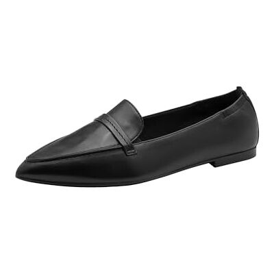 Tamaris Damen Loafer flach Leder, schwarz, 39 EU Tamaris Damen Loafer flach Leder, schwarz, 39 EU