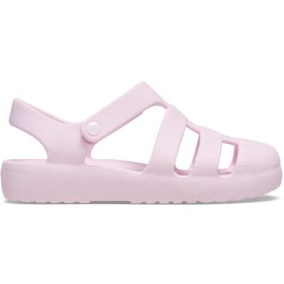 Crocs Unisex Kinder Classic Fisherman T Sandalen, Pink Milk, 23/24 EU Crocs Unisex Kinder Classic Fisherman T Sandalen, Pink Milk, 23/24 EU
