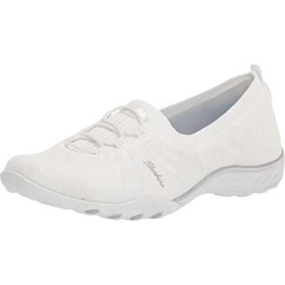 Skechers Damen Breathe Easy-Simple Pleasure Sneaker, Weiss/opulenter Garten, 39 EU Skechers Damen Breathe Easy-Simple Pleasure Sneaker, Weiss/opulenter Garten, 39 EU