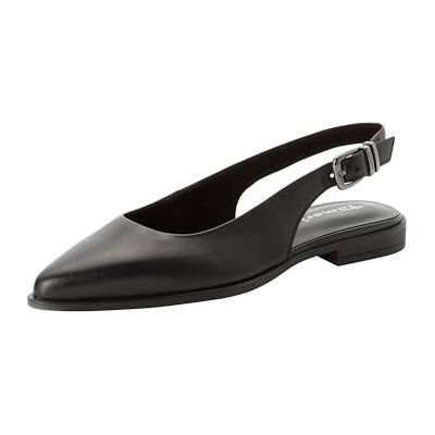 Tamaris Damen Sling Pump flach Leder, schwarz, 39 EU Tamaris Damen Sling Pump flach Leder, schwarz, 39 EU
