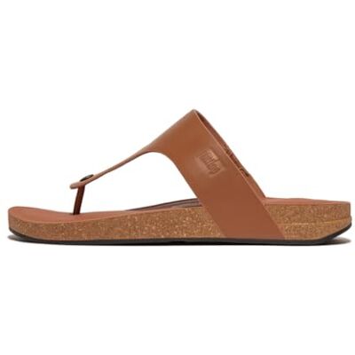 Fitflop Iqushion Herren Zehensteg-Sandalen aus Leder, hellbraun, 42 EU Fitflop Iqushion Herren Zehensteg-Sandalen aus Leder, hellbraun, 42 EU