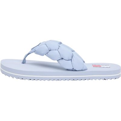 Tommy Jeans Damen Flip Flops Braided Beach Sandal mit Flecht-Detail, Blau (Soaring Skies), 42 Tommy Jeans Damen Flip Flops Braided Beach Sandal mit Flecht-Detail, Blau (Soaring Skies), 42