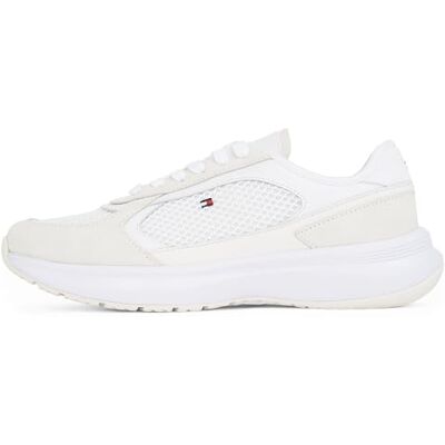 Tommy Hilfiger Weiße Sneakers mit Mix-Textur - Sneakers Tommy Hilfiger Weiße Sneakers mit Mix-Textur - Sneakers