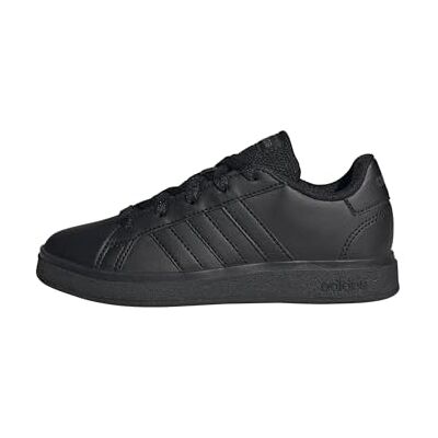 Adidas Unisex Kinder Grand Court Lifestyle Tennis Lace-Up Shoes, Carbon Black/Carbon Black/Grey SIX, 34 EU Adidas Unisex Kinder Grand Court Lifestyle Tennis Lace-Up Shoes, Carbon Black/Carbon Black/Grey SIX, 34 EU