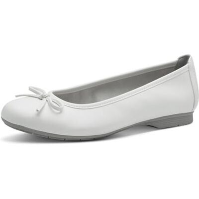 Jana Damen Ballerinas mit Schleife Vegan, Weiß (White), 41 EU Jana Damen Ballerinas mit Schleife Vegan, Weiß (White), 41 EU