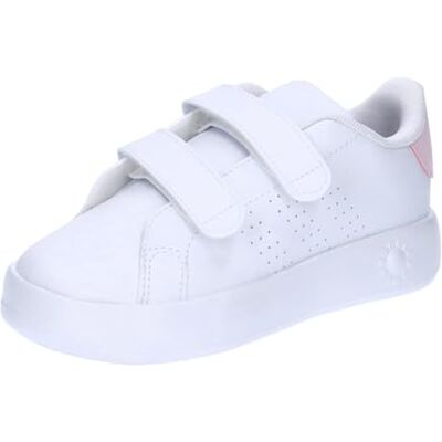 Adidas Unisex Baby Advantage Shoes Kids, Cloud White/Cloud White/Clear pink, 23 1/2 EU Adidas Unisex Baby Advantage Shoes Kids, Cloud White/Cloud White/Clear pink, 23 1/2 EU