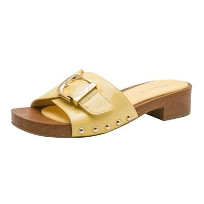 Tamaris Damen Heeled Mules Synthetik, gelb, 41 EU Tamaris Damen Heeled Mules Synthetik, gelb, 41 EU