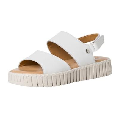 Tamaris Damen Plateau Sandalen Leder Keilabsatz Sommer; WHITE LEATHER/weiß; 38 EU Tamaris Damen Plateau Sandalen Leder Keilabsatz Sommer; WHITE LEATHER/weiß; 38 EU