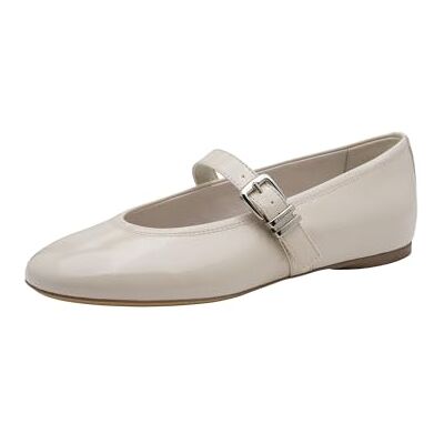 Tamaris Damen Ballerina mit Strap flach, beige, 41 EU Tamaris Damen Ballerina mit Strap flach, beige, 41 EU
