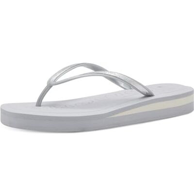 Tamaris Pantolette Damen Flach metallic,EU 42 Tamaris Pantolette Damen Flach metallic,EU 42