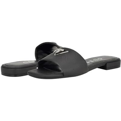 Guess Damen Tamsea Flache Sandale, Schwarz 001, 39.5 EU Guess Damen Tamsea Flache Sandale, Schwarz 001, 39.5 EU