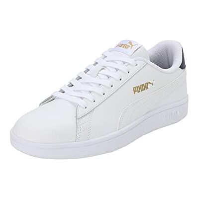 Puma Unisex Smash v2 L Low-Top, White- White-Peacoat- Team Gold, 39 EU Puma Unisex Smash v2 L Low-Top, White- White-Peacoat- Team Gold, 39 EU