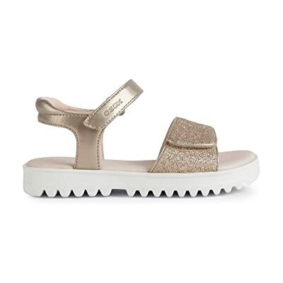 Geox Mädchen J Coralie Gir Sandal, Platinum, 33 EU Geox Mädchen J Coralie Gir Sandal, Platinum, 33 EU