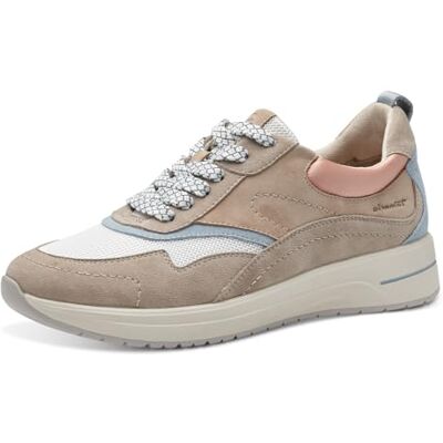 Tamaris Comfort Damen Sneaker flach aus Leder Bequem, Mehrfarbig (Sky Comb), 36 EU Tamaris Comfort Damen Sneaker flach aus Leder Bequem, Mehrfarbig (Sky Comb), 36 EU