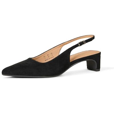 Amazon Essentials Damen Slingback Blockabsatz, Schwarz Optik Wildleder, 43 EU Amazon Essentials Damen Slingback Blockabsatz, Schwarz Optik Wildleder, 43 EU