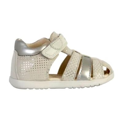 Geox Baby Mädchen B Macchia Gir Sandal, Off White Lt Silver, 23 EU Geox Baby Mädchen B Macchia Gir Sandal, Off White Lt Silver, 23 EU