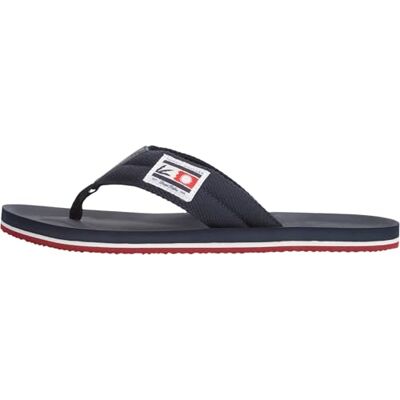 Tommy Hilfiger Herren Comfort Patch Beach Sandal FM0FM05900 Flip Flops, Blau, Größe 42 Tommy Hilfiger Herren Comfort Patch Beach Sandal FM0FM05900 Flip Flops, Blau, Größe 42