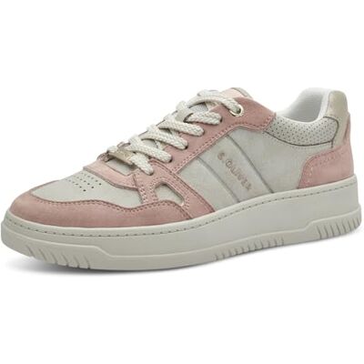 s.Oliver Damen Sneaker flach mit Schnürsenkeln Low Top, Rosa (Rose Comb.), 38 EU s.Oliver Damen Sneaker flach mit Schnürsenkeln Low Top, Rosa (Rose Comb.), 38 EU