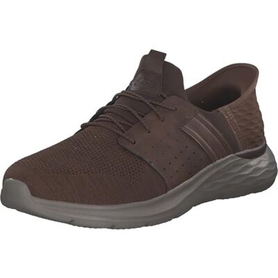 Skechers Herren Garner Newick Slip-On, Dunkelbraunes Textil Synthetik, 44 EU Skechers Herren Garner Newick Slip-On, Dunkelbraunes Textil Synthetik, 44 EU